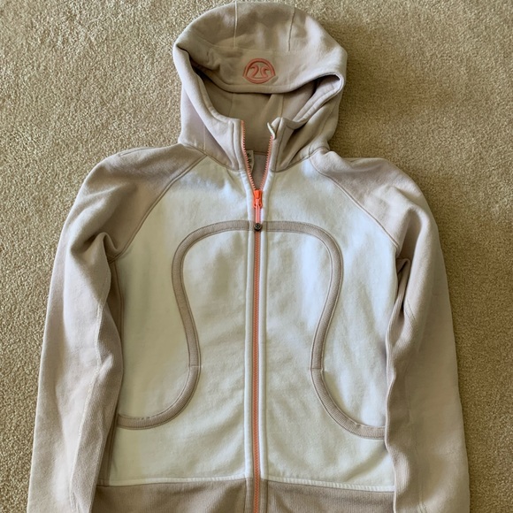 Lululemon Scuba Hoodie sz 10 cream and white - Picture 1 of 4